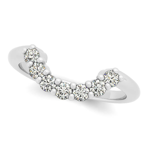 14K White Gold 3/8 ct tw Diamond Wedding Ring
