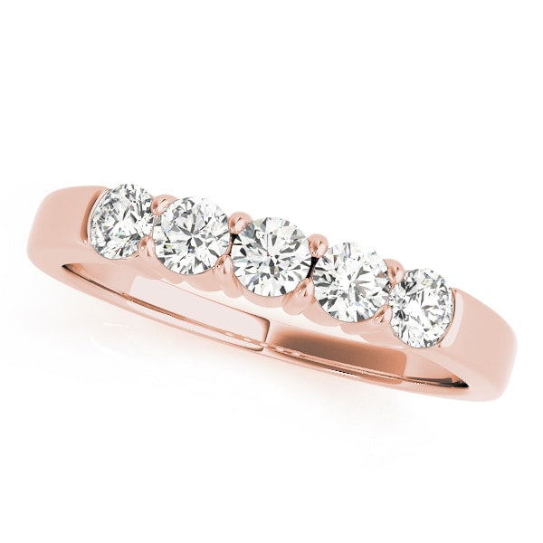 18K Rose Gold 1/2 ct tw Diamond Wedding Ring