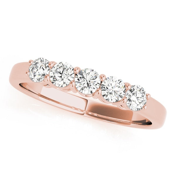 18K Rose Gold 1/2 ct tw Diamond Wedding Ring