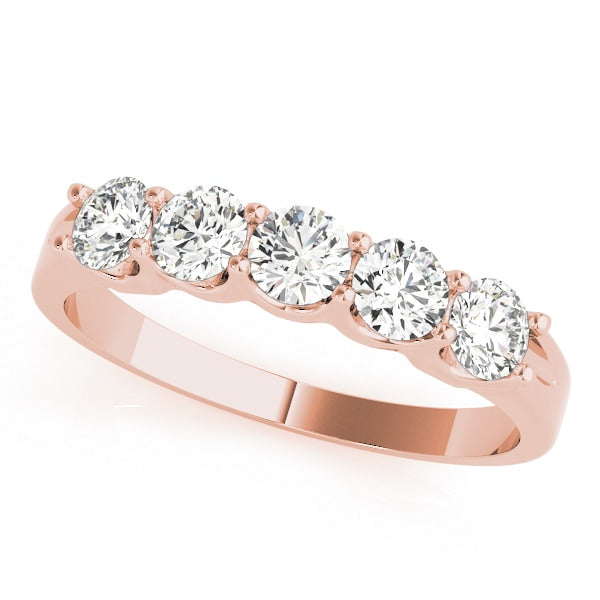 14K Rose Gold 1/2 ct tw Diamond Wedding Ring