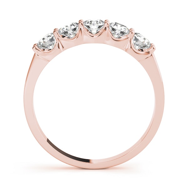 18K Rose Gold 1/2 ct tw Diamond Wedding Ring