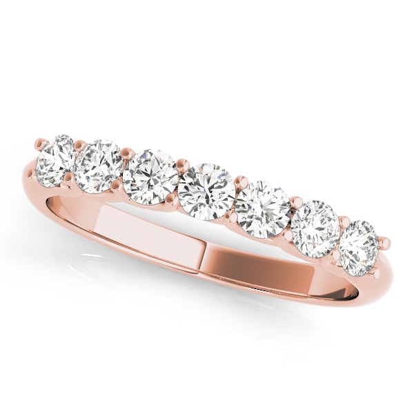 18K Rose Gold 1/5 ct tw Diamond Wedding Ring