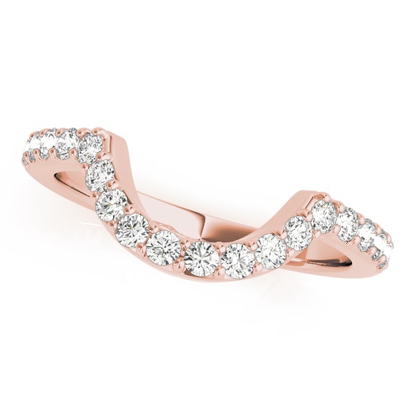 14K Rose Gold 1/3 ct tw Diamond Wedding Ring