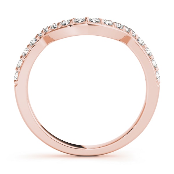 18K Rose Gold 1/3 ct tw Diamond Wedding Ring