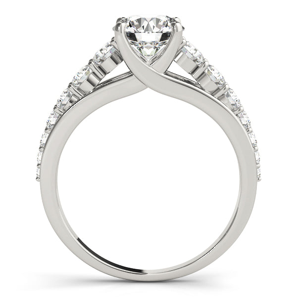 Round Diamond Single Row Engagement Ring