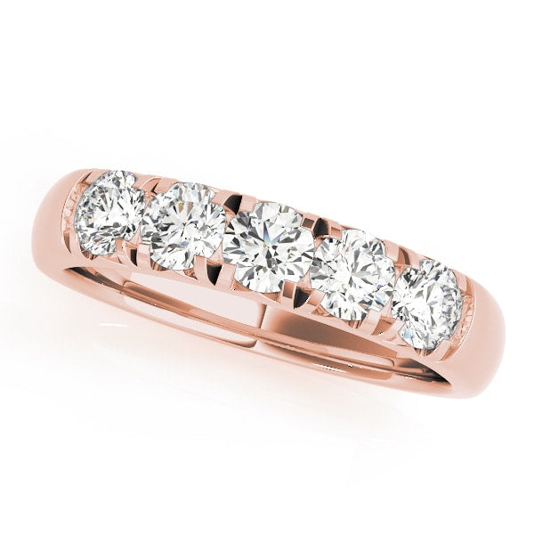 18K Rose Gold 1/2 ct tw Diamond Wedding Ring
