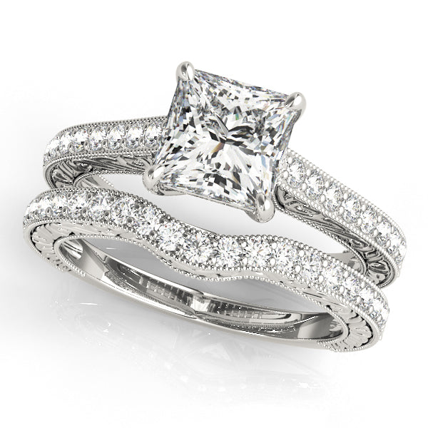18K White Gold 0.5 CT Diamond Engagement Ring