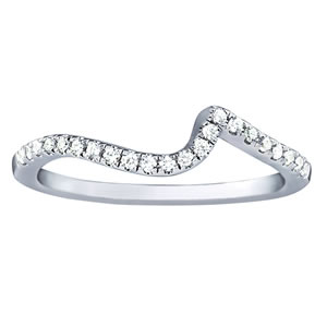 14K White Gold 1/8 ct tw Diamond Wedding Ring