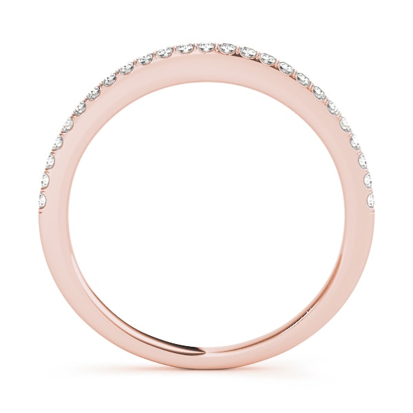 14K Rose Gold 1/10 ct tw Diamond Wedding Ring