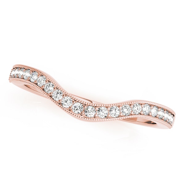 14K Rose Gold 1/5 ct tw Diamond Wedding Ring