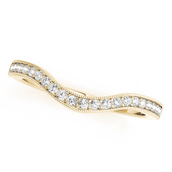 14K Yellow Gold 1/5 ct tw Diamond Wedding Ring