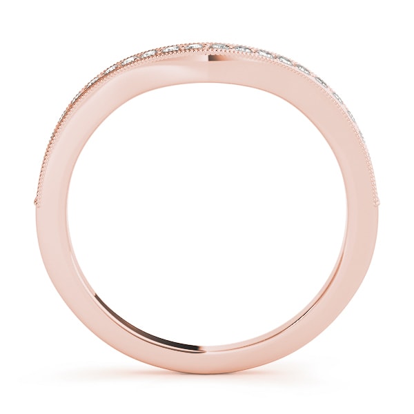 18K Rose Gold 1/5 ct tw Diamond Wedding Ring