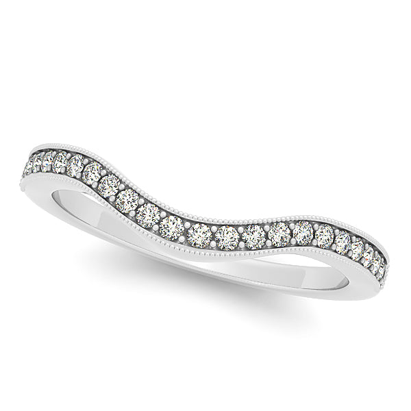18K White Gold 0.22ctw Diamond Wedding Band