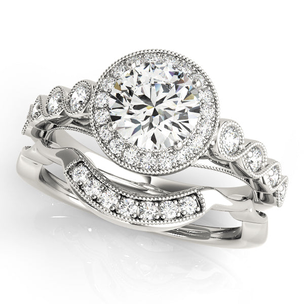 14K White Gold 1.33ctw Round Diamond Engagement Ring