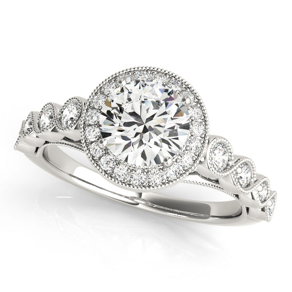 14K White Gold 1.33ctw Round Diamond Engagement Ring