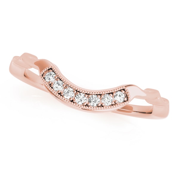 14K Rose Gold 1/20 ct tw Diamond Wedding Ring