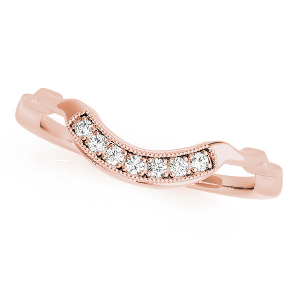 14K Rose Gold 7-Stone Diamond Wedding Band