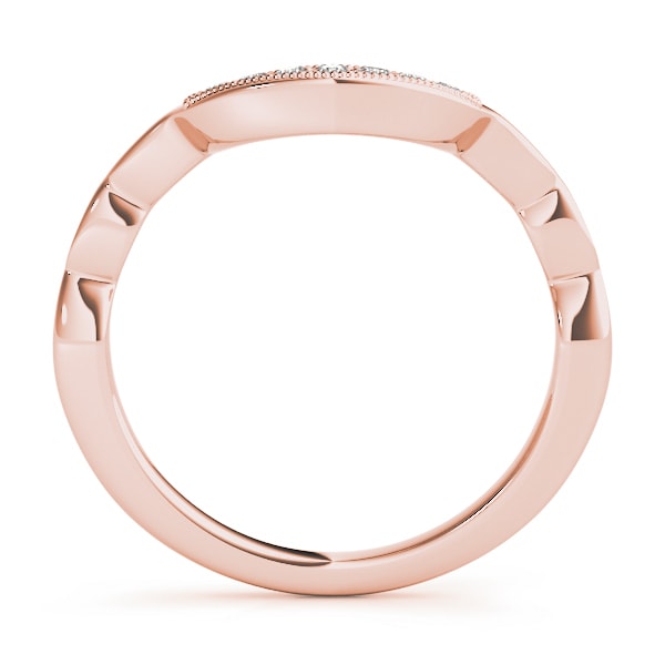 18K Rose Gold 1/20 ct tw Diamond Wedding Ring