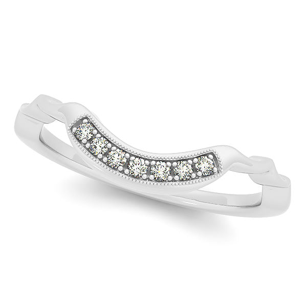 14K White Gold 1/20 ct tw Diamond Wedding Ring