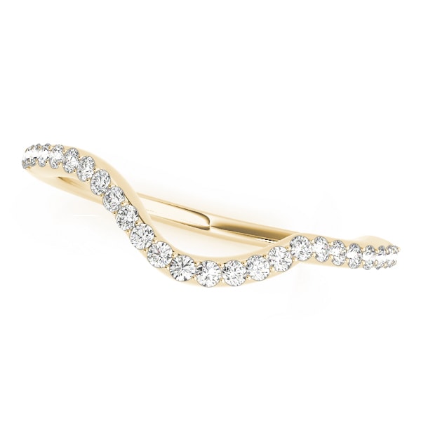18K Yellow Gold 1/4 ct tw Diamond Wedding Ring