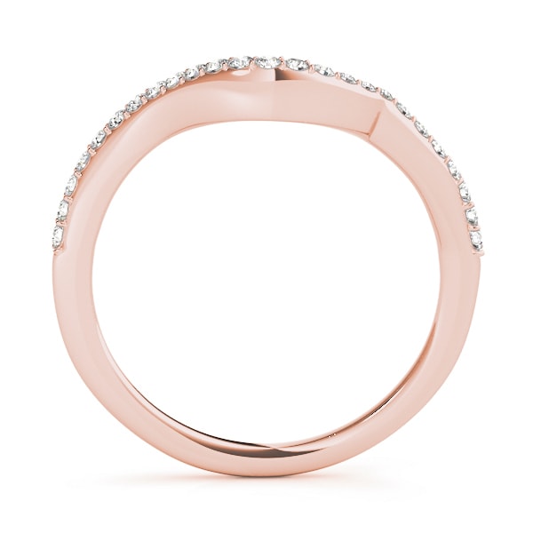 18K Rose Gold 1/4 ct tw Diamond Wedding Ring