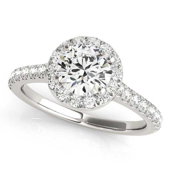 18K White Gold 1.33ctw Round Diamond Engagement Ring