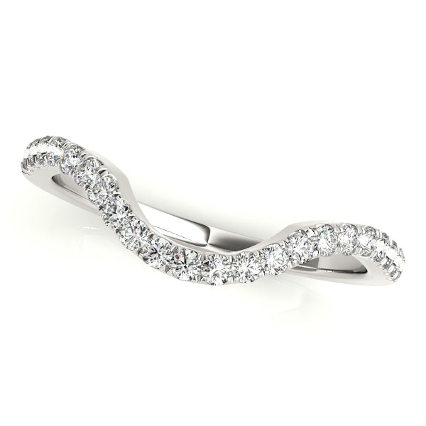 14K Yellow Gold 1/6 ct Diamond Wedding Band