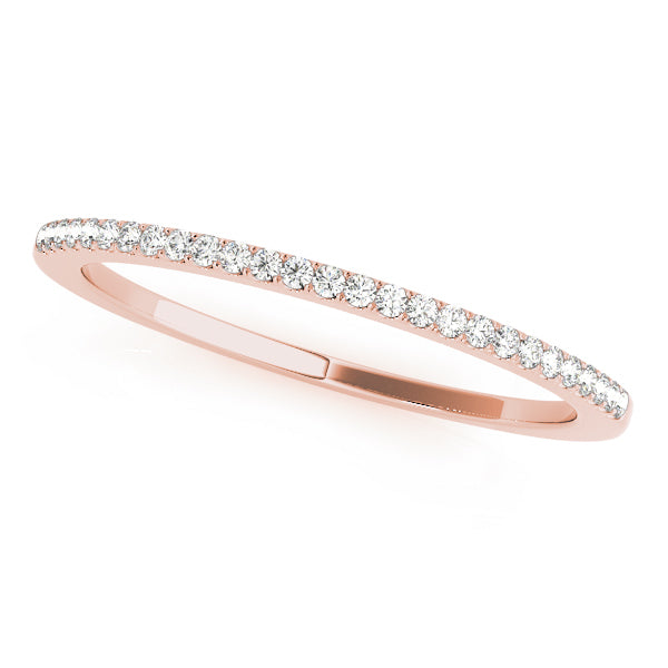 14K Rose Gold 1/10 ct tw Diamond Wedding Ring
