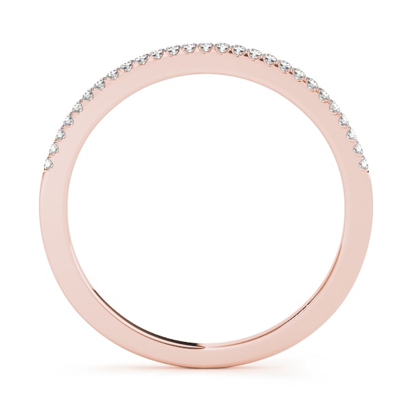14K Rose Gold 1/10 ct tw Diamond Wedding Ring