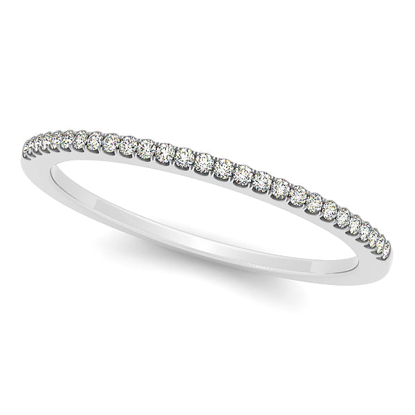 18K White Gold 0.108ctw Diamond Wedding Band