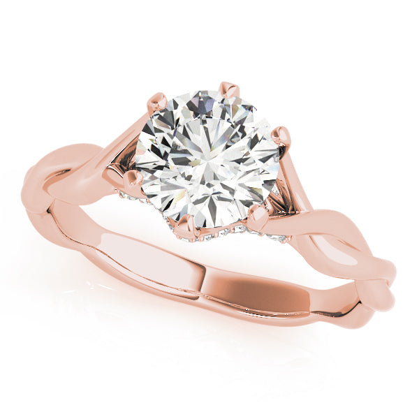 14K Rose Gold 1 ct tw Solitaire Diamond Engagement Ring