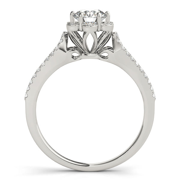 White Gold 0.75 ctw Round Diamond Engagement Ring