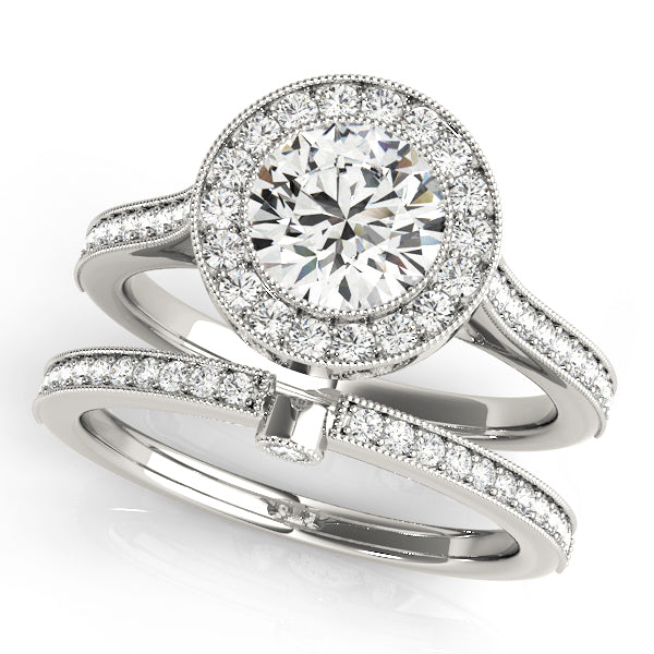 18K White Gold 1.33ctw Round Diamond Engagement Ring