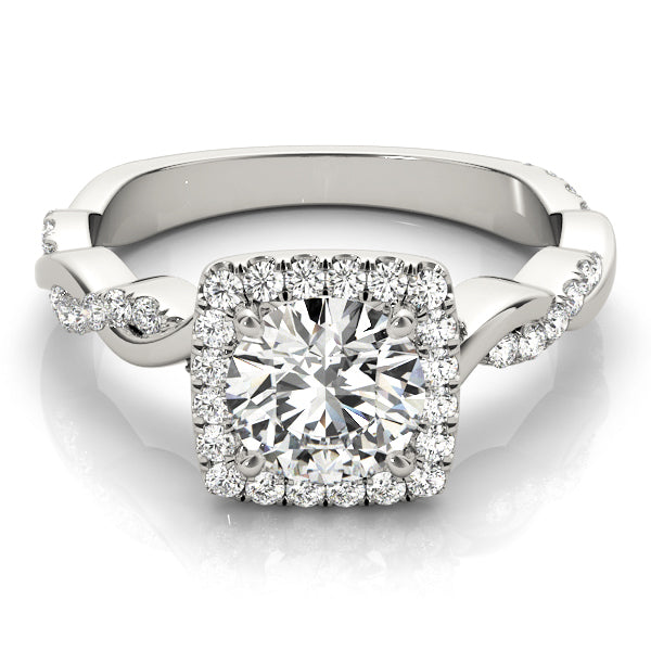 18K White Gold 1.33ctw Round Diamond Engagement Ring