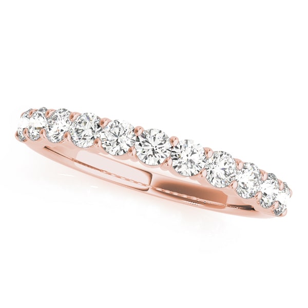 18K Rose Gold 1/10 ct tw Diamond Wedding Ring