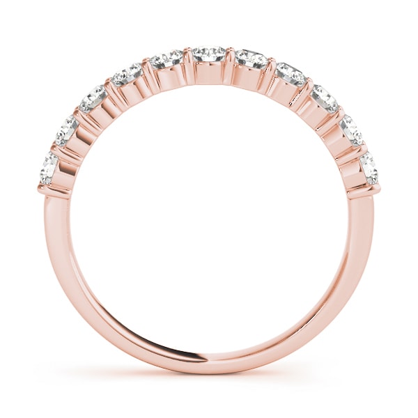 18K Rose Gold 1/10 ct tw Diamond Wedding Ring