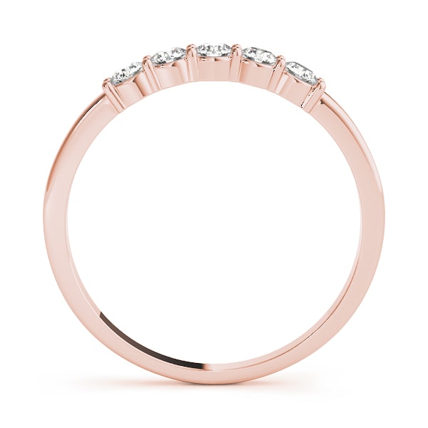18K Rose Gold 1/20 ct tw Diamond Wedding Ring