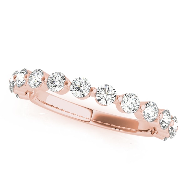 14K Rose Gold 3/8 ct tw Diamond Wedding Ring