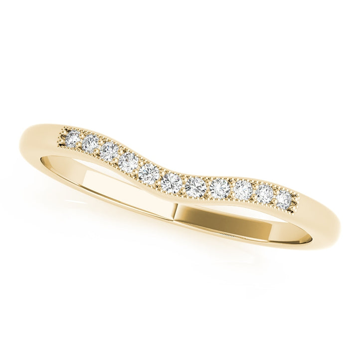 14K Yellow Gold 1/10 ct tw Diamond Wedding Ring
