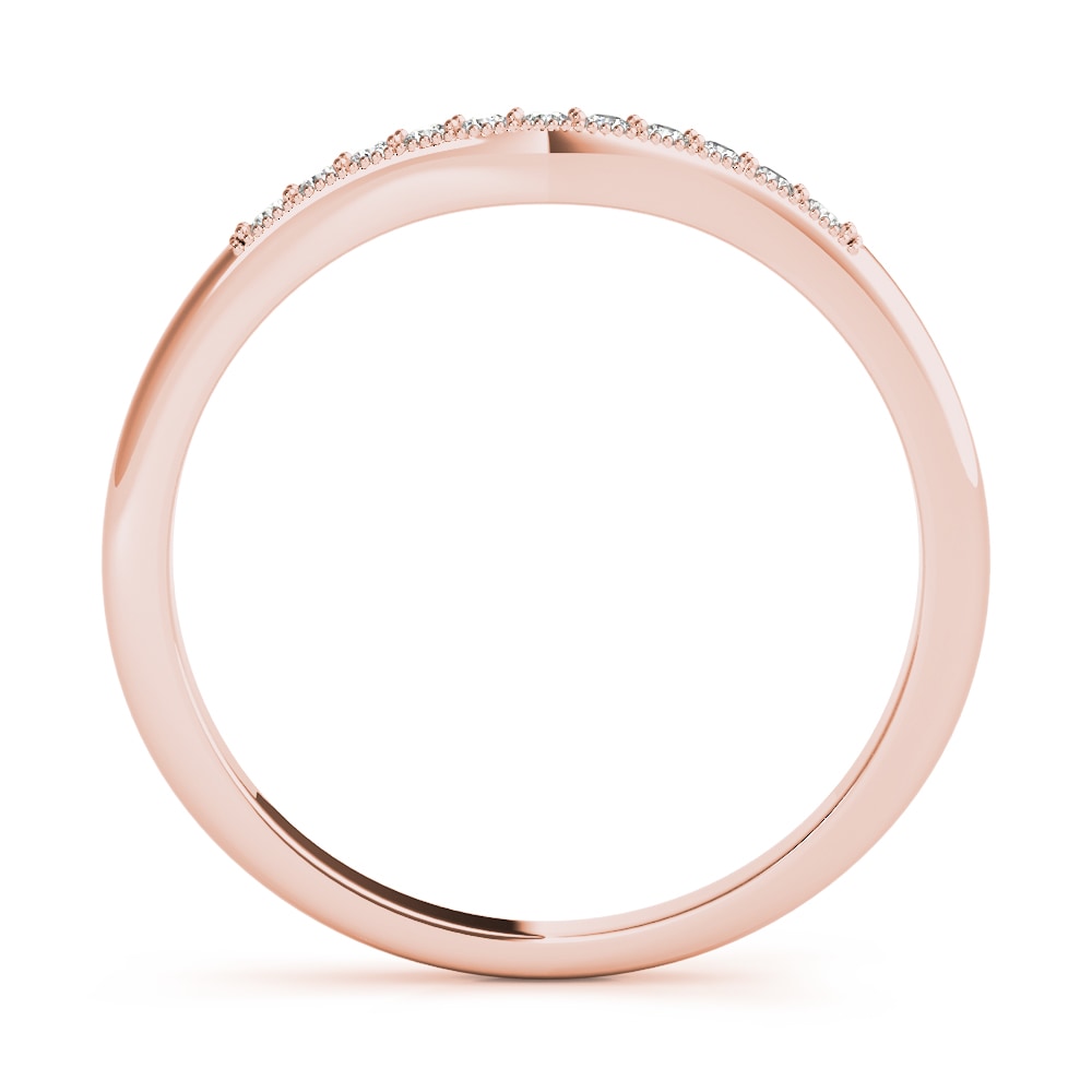 14K Rose Gold 1/10 ct tw Diamond Wedding Ring