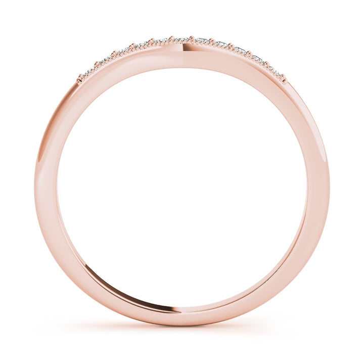 14K Rose Gold 1/10 ct tw Diamond Wedding Ring