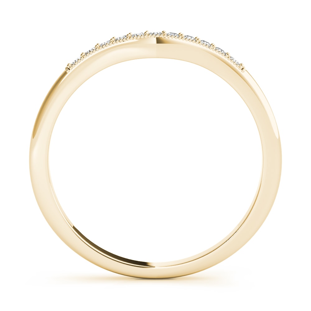 18K Yellow Gold 1/10 ct tw Diamond Wedding Ring
