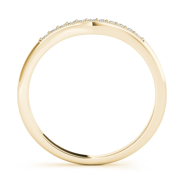18K Yellow Gold 1/10 ct tw Diamond Wedding Ring
