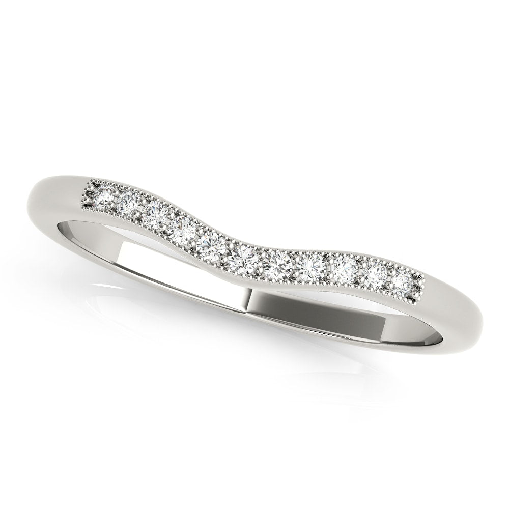 18K White Gold 1/10 ct tw Diamond Wedding Ring