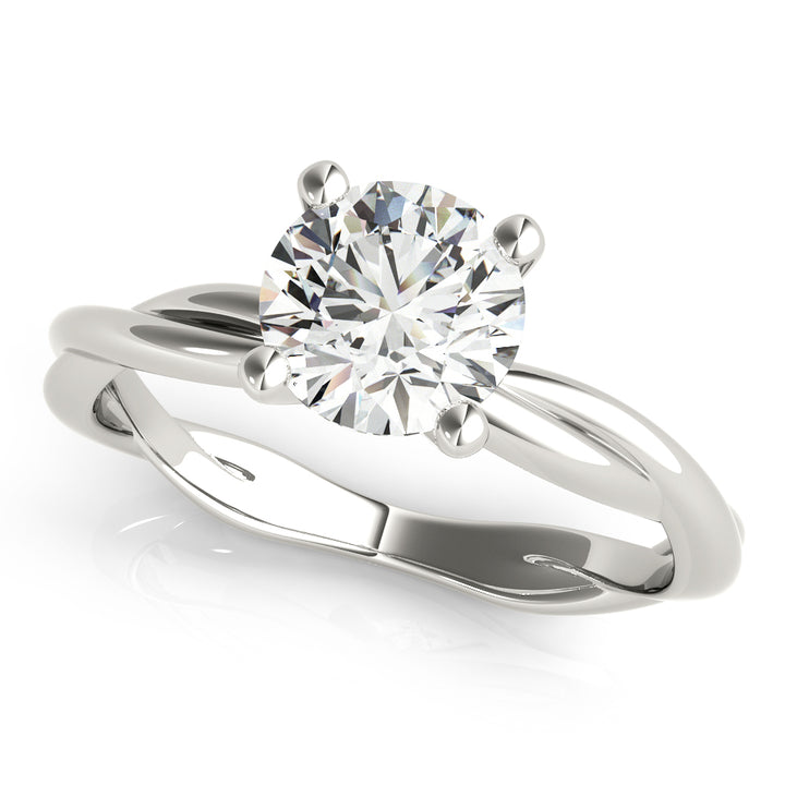 14K White Gold 1 CT Round Diamond Ring