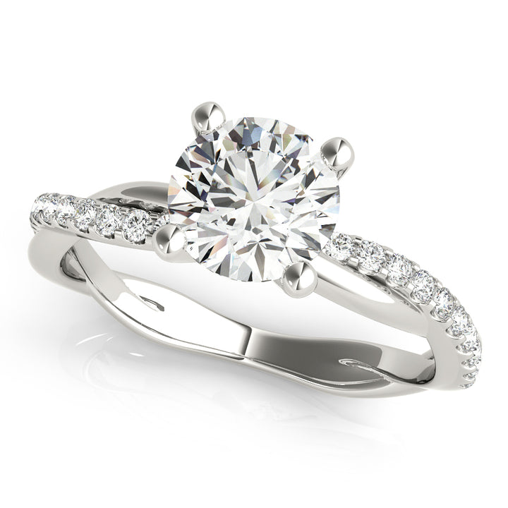 Platinum 1.16 ctw Round Diamond Engagement Ring