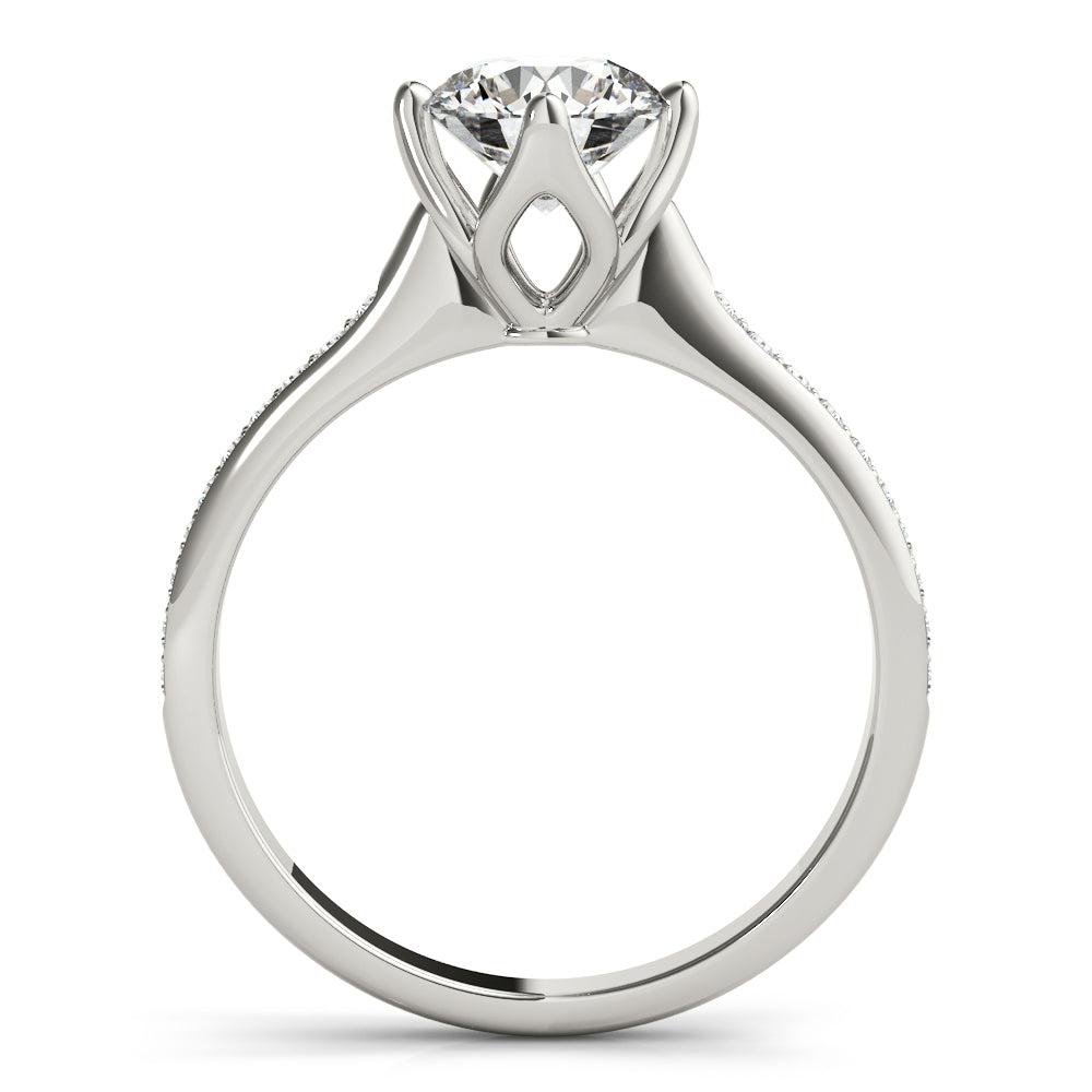 1 CT Round Diamond Engagement Ring