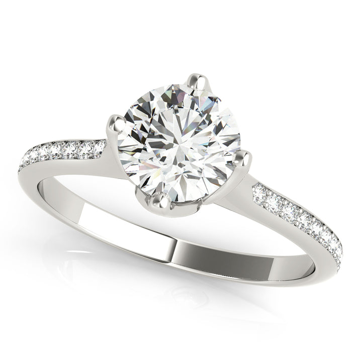1 CT Round Diamond Engagement Ring