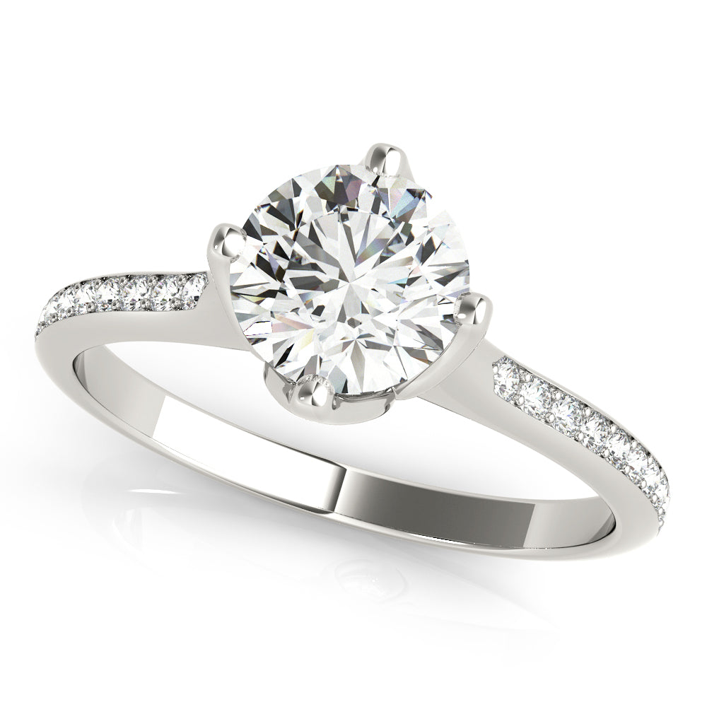 1 CT Round Diamond Engagement Ring