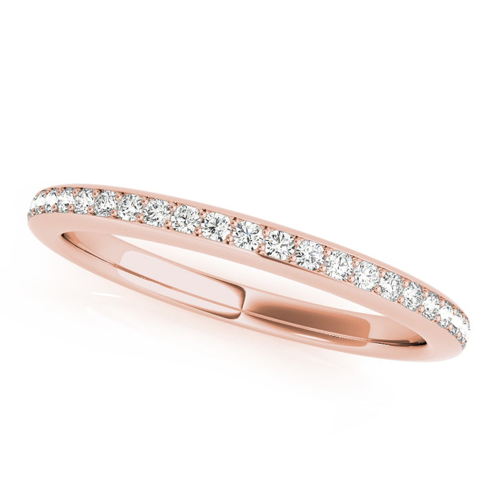 18K Rose Gold 1/6 ct tw Diamond Wedding Ring